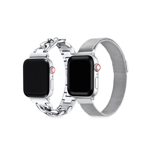 Posh Tech 2-Pack Stainless Steel Apple Watch Replacement Bands/42MM-45MM
