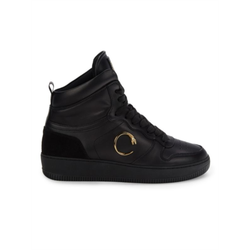 Cavalli Class by Roberto Cavalli Leather High Top Sneakers