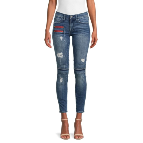 Etienne Marcel Multi-Zip Detailed Skinny Jeans