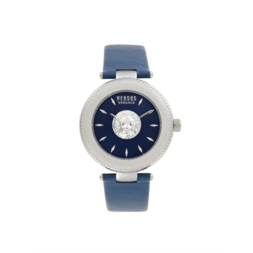Versus Versace 40MM Stainless Steel Leather Strap Analog Watch