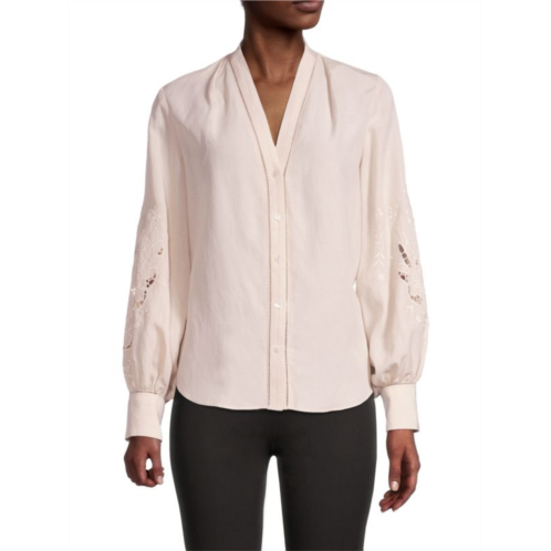Kobi Halperin Lorely Embroidered Lace Blouse