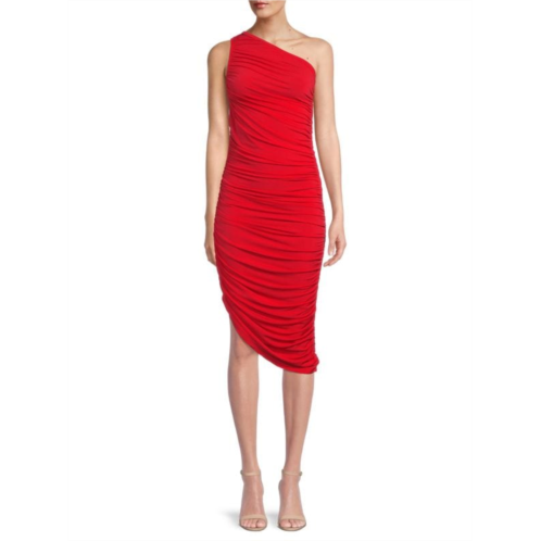 Renee C. One Shoulder Ruched Bodycon Dress