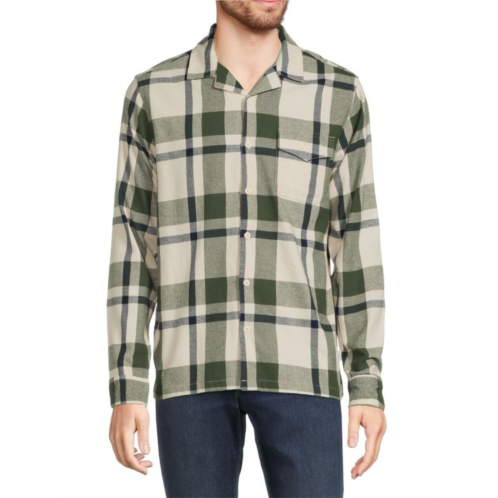 Onia Plaid Flannel Convertible Shirt