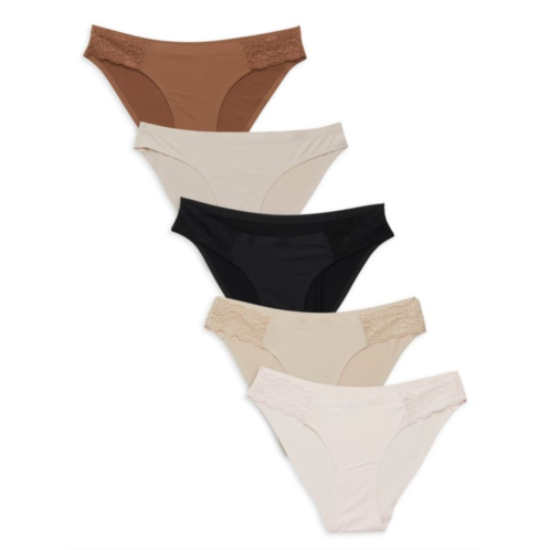 AVA & AIDEN 5-Pack Neutral Bikini Panties