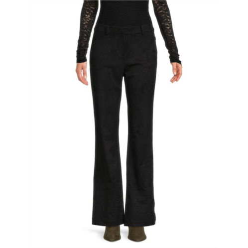 Donna Karan New York Faux Suede Flare Pants