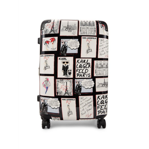 Karl Lagerfeld Paris 24-Inch Sunday Morning Hardside Spinner Suitcase