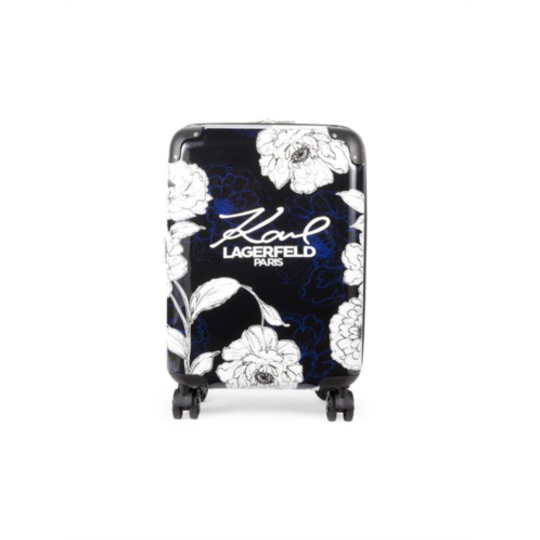 Karl Lagerfeld Paris 20 Inch Floral Spinner Suitcase