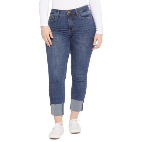 Seven7 High Rise Slim Straight Cropped Jeans