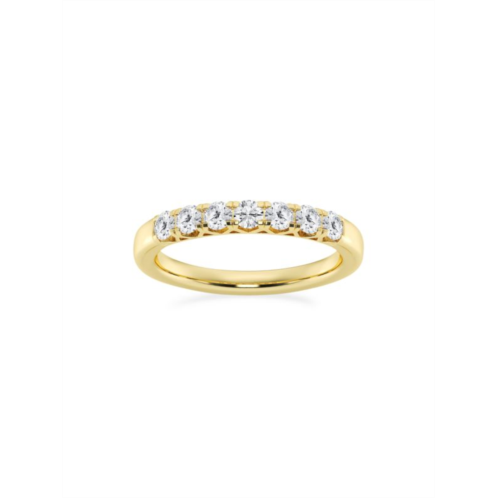 Saks Fifth Avenue Build Your Own Collection 14K Yellow Gold & 7 Natural Round Diamond Anniversary Band