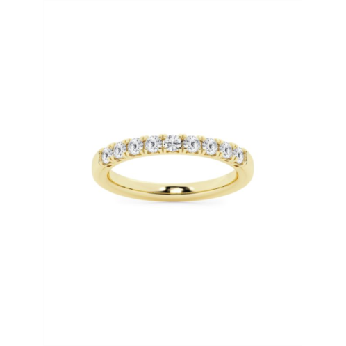 Saks Fifth Avenue Build Your Own Collection 14K Yellow Gold & 9 Natural Round Diamond Anniversary Band