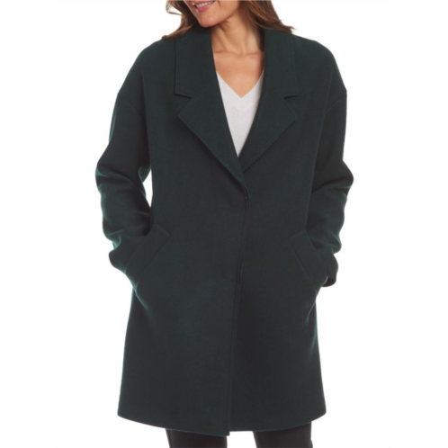 Nine West Relaxed Fit Wool Blend Overcoat
