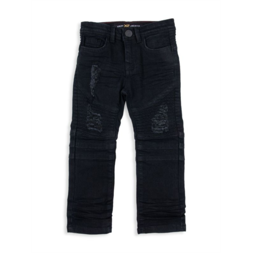 X Ray Little Boys Distressed Mid Rise Moto Slim Jeans