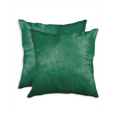 Natural Torino 2-Piece Square Cowhide Pillow Set