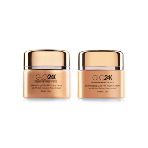 GLO24K 2-Piece AM/PM Hydration Boost Face Cream
