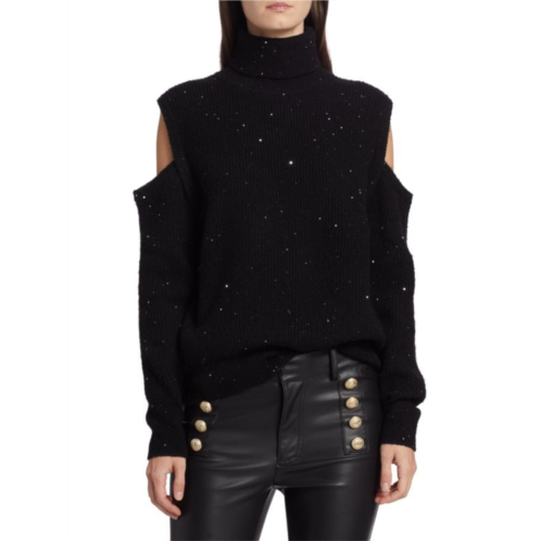 Generation Love Norah Sequined Cold Shoulder Sweater