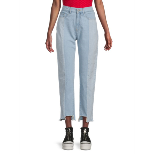 Etienne Marcel High Rise Two Tone Cropped Jeans
