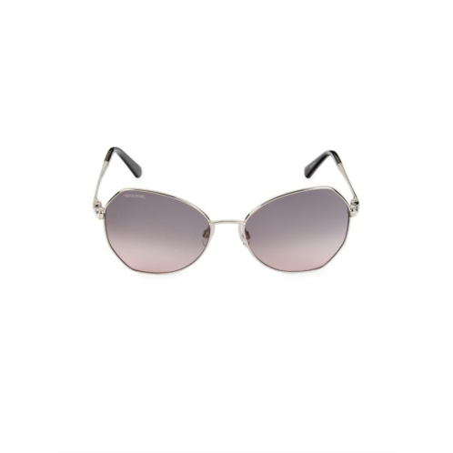 Swarovski 57MM Faux Crystal Butterfly Sunglasses
