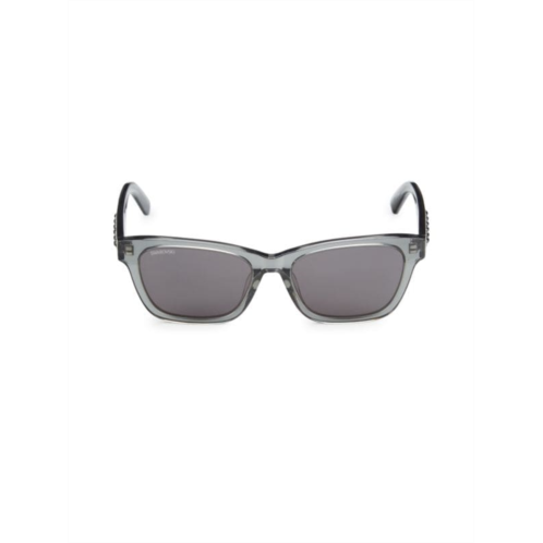 Swarovski 53MM Faux Crystal Rectangle Sunglasses