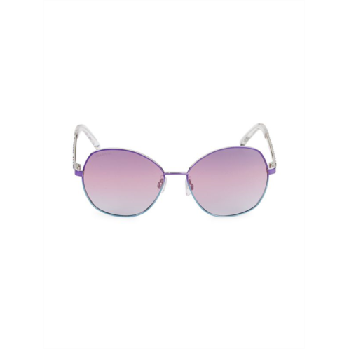 Swarovski 58MM Faux Crystal Butterfly Sunglasses
