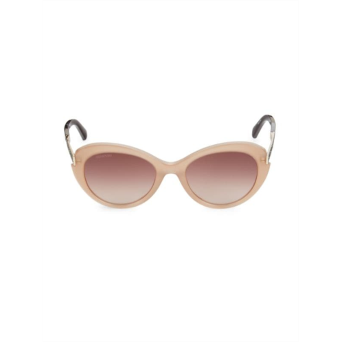 Swarovski 53MM Embellished Oval Sunglasses
