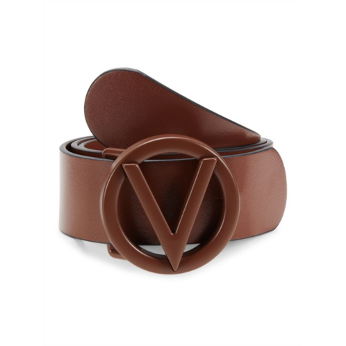 Valentino by Mario Valentino Logo Leather Belt
