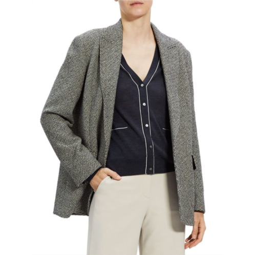 Theory Tweed Single-Breasted Jacket