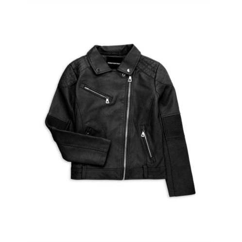 Urban Republic Little Girls Zip Faux Leather Moto Jacket
