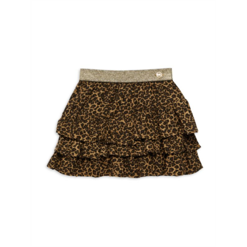 Michael Kors ?Little Girls & Girls Tiered Leopard Print Skirt