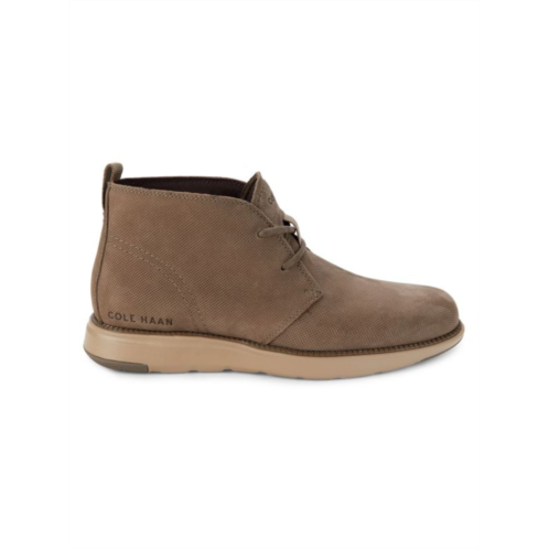Cole Haan Grand Atlantic Perforated Suede Chukka Boots