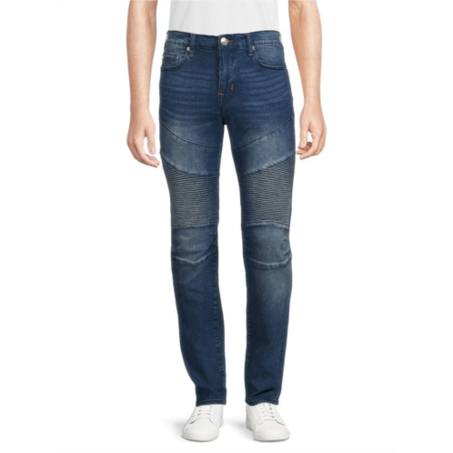 True Religion Rocco Moto Relaxed Skinny Jeans
