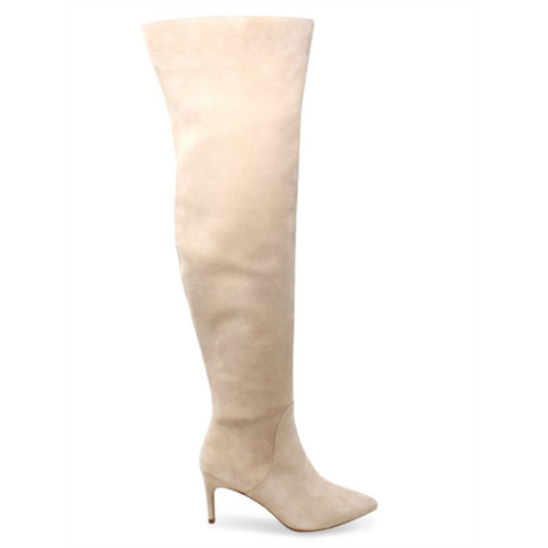 Charles David Piano Leather Over The Knee Boots