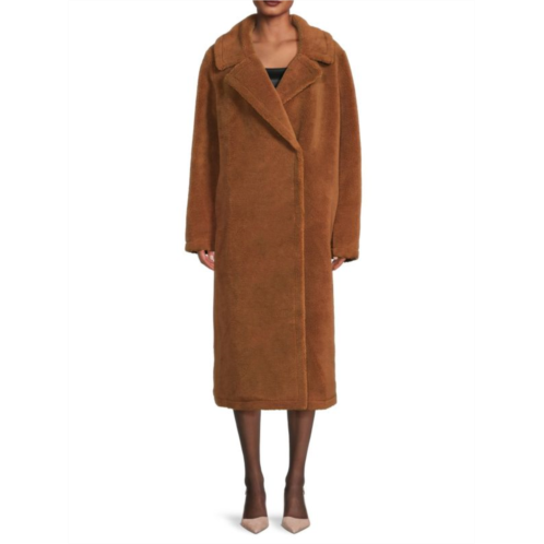 Velvet Reina Faux Fur Longline Coat