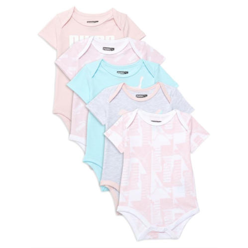 Puma Baby Girls 5-Piece Envelope Neckline Bodysuit Set