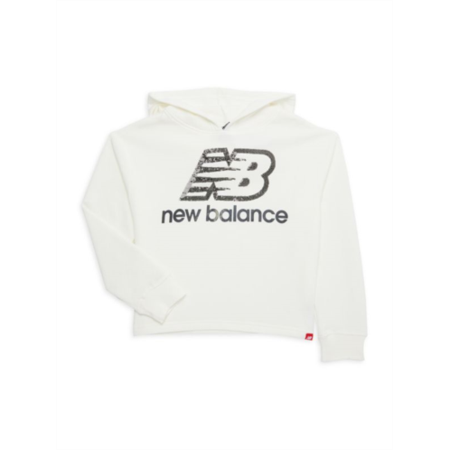 New Balance Girls Logo Fleece Hoodie