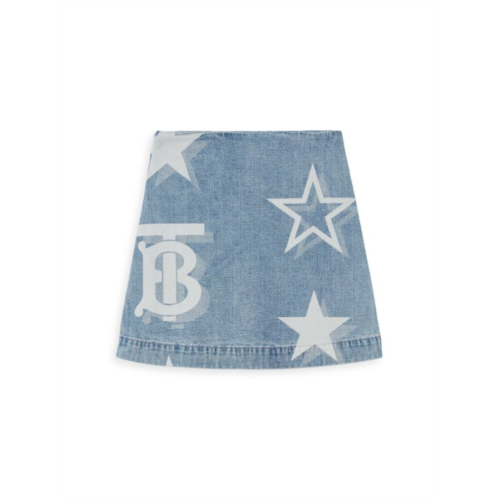 Burberry Little Girls & Girls Mariah Star Print Denim Skirt