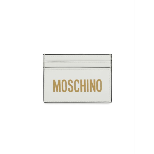 Moschino Logo Leather Card Case