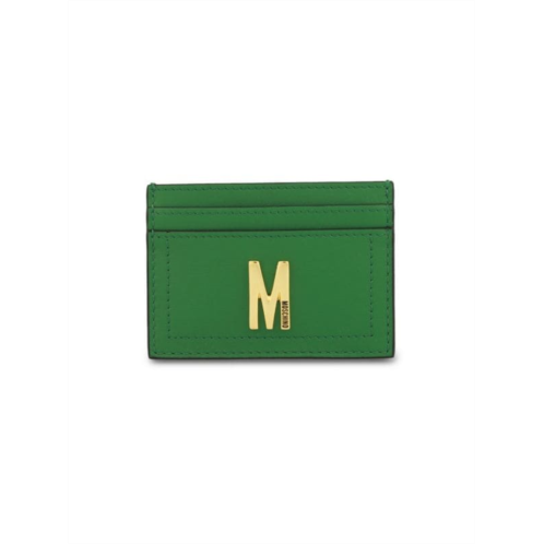 Moschino Logo Leather Card Holder