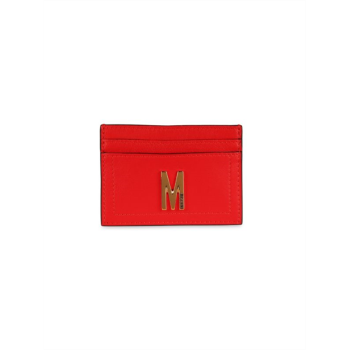 Moschino Logo Leather Card Case