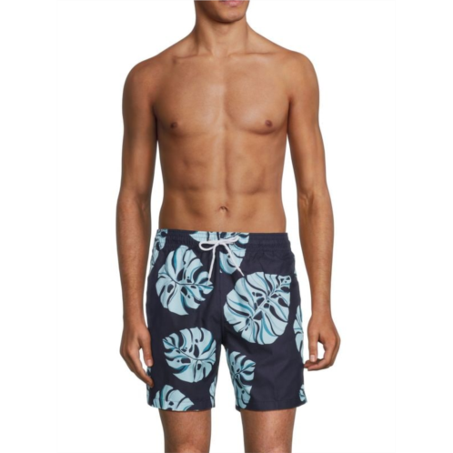 Trunks Surf + Swim Sano Leaf Print Swim Shorts
