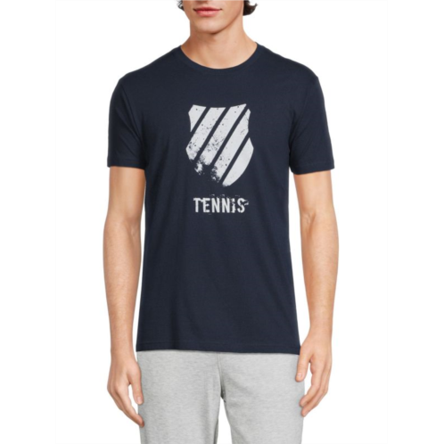 K-Swiss Distressed Tennis Logo Graphic Tee