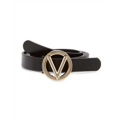 Valentino by Mario Valentino Baby V Logo Leather Belt