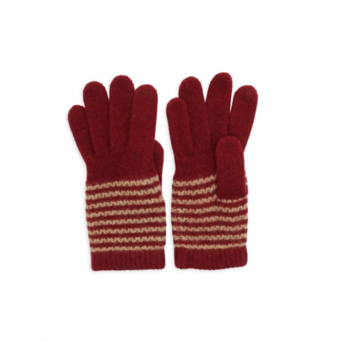 Portolano Striped Cashmere Tech Gloves
