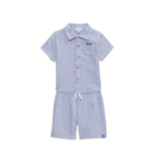 Calvin Klein 2-Piece Baby Boys Shirt & Shorts Set