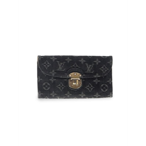 Louis Vuitton Monogram Amelia Wallet In Black Denim