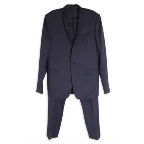 Dior Tailored Blazer And Trousers Suit Set In Navy Blue Virgin Wool