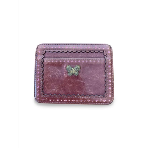 Anna Sui Leather Card holder Brown Vintage