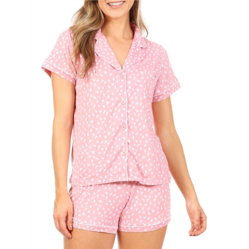 Tahari 2-Piece Jersey Top & Shorts Pajama Set