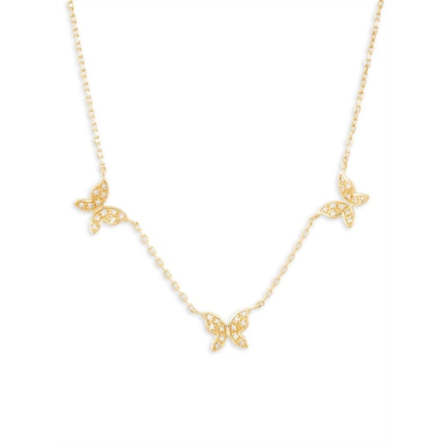 Saks Fifth Avenue 14K Yellow Gold & 0.1 TCW Diamond Butterfly Necklace