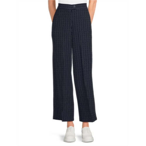 Adrianna Papell Pinstriped Wide Leg Pants