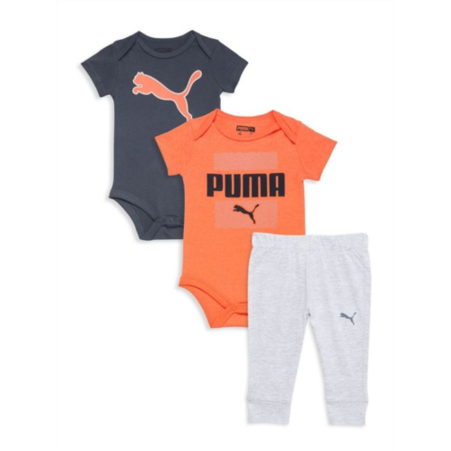 Puma Baby Boys 3-Piece Jersey Bodysuits & Jogger Pant Set